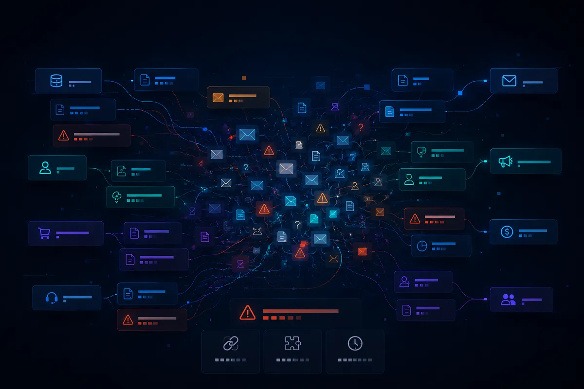 Disconnected systems create messages without shared business context