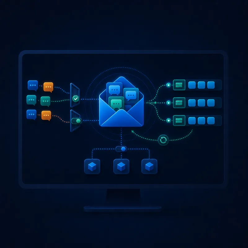 A governed DataInbox keeps business messages central while infrastructure locations and recovery paths remain selectable