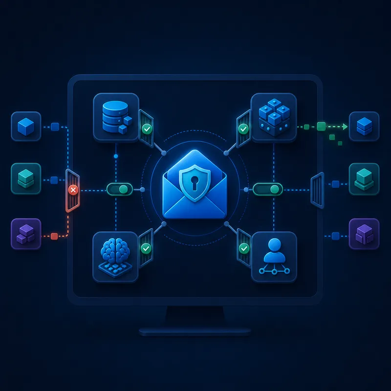 DataInbox keeps company policy at the centre while data, runtime, AI and access capabilities remain selectable and controlled