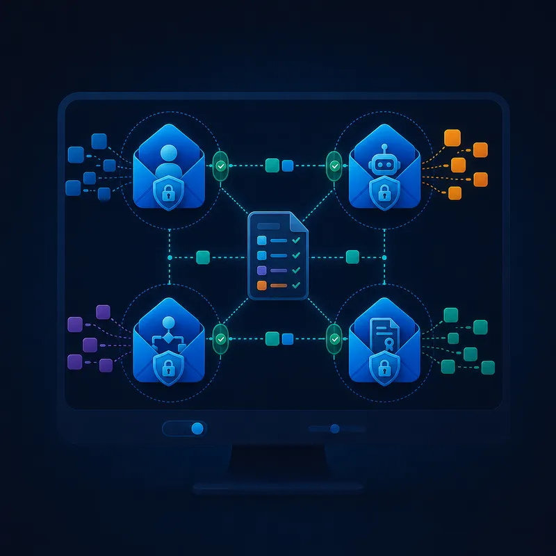 Different configurable Inboxes can remain independent and exchange only permitted business messages